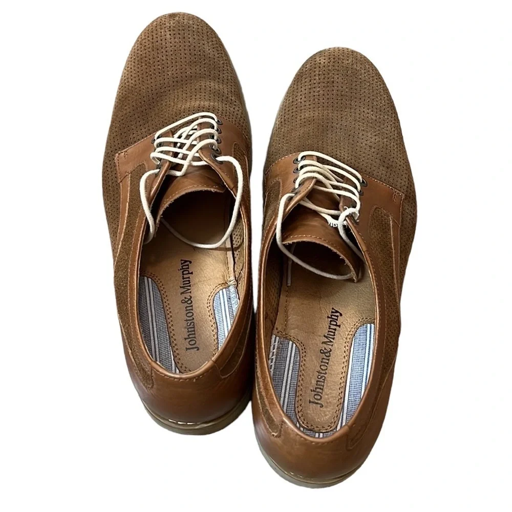 Johnston & Murphy Perforated Suede Oxford. Men’s shoes. Sz10.5. EUC.